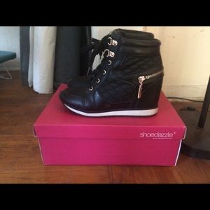 Black wedge sneakers worn maybe twice.